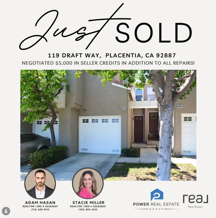 Power sold-home Instagram post
