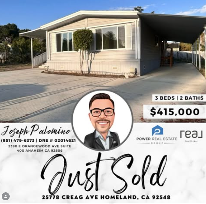 Power sold-home Instagram post