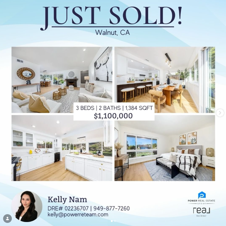 Power sold-home Instagram post